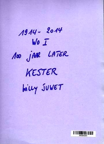 Kaft van WO 1 - 100 jaar later - 1914-2014