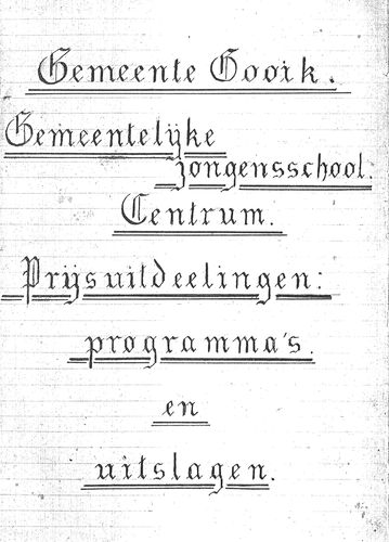 Kaft van Gemeentelijke jongensschool - Gooik Centrum